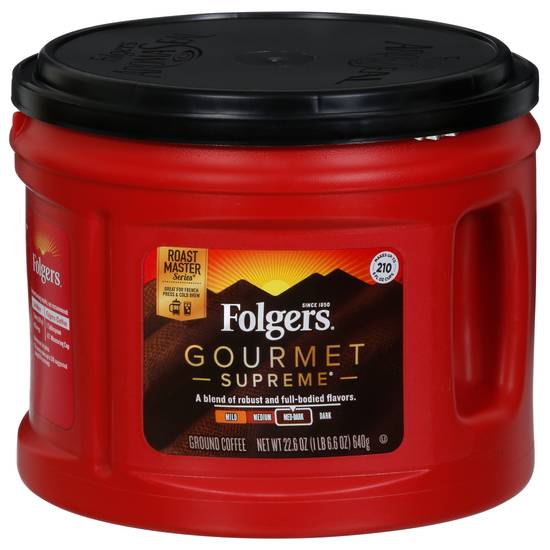 Folgers Med Dark Gourmet Supreme Ground Coffee (22.6 oz) (robust-full-bodied)