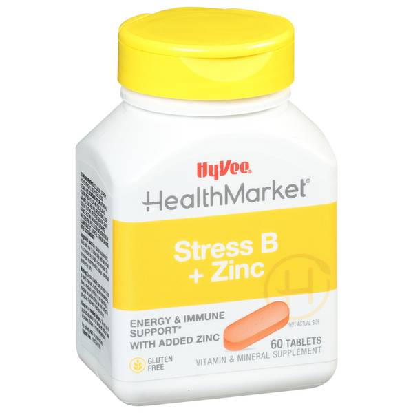 Hy-Vee HealthMarket Stress B +Zinc Caplets
