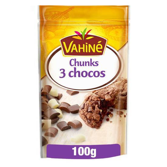 Vahiné  Chunks - Pépites pour préparation à gâteaux - 3 Chocos - Origine belge 100 g