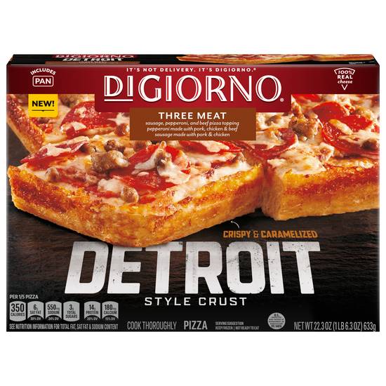 Digiorno Detroit Style Crust Three Meat Pizza (crispy & caramelized)
