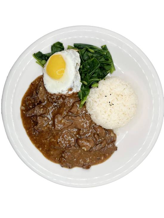 Satay Beef on Rice (沙茶牛燴飯)