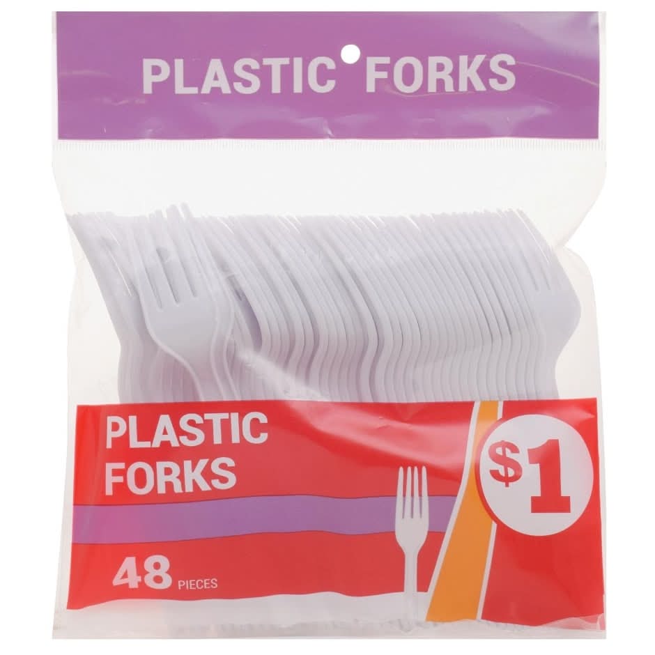 Plastic Forks, White (48 ct)