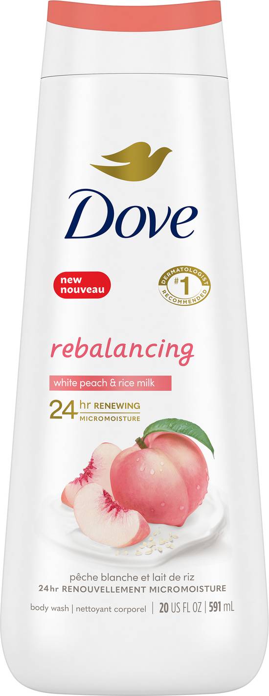 Dove Rebalancing White Peach & Rice Milk Body Wash