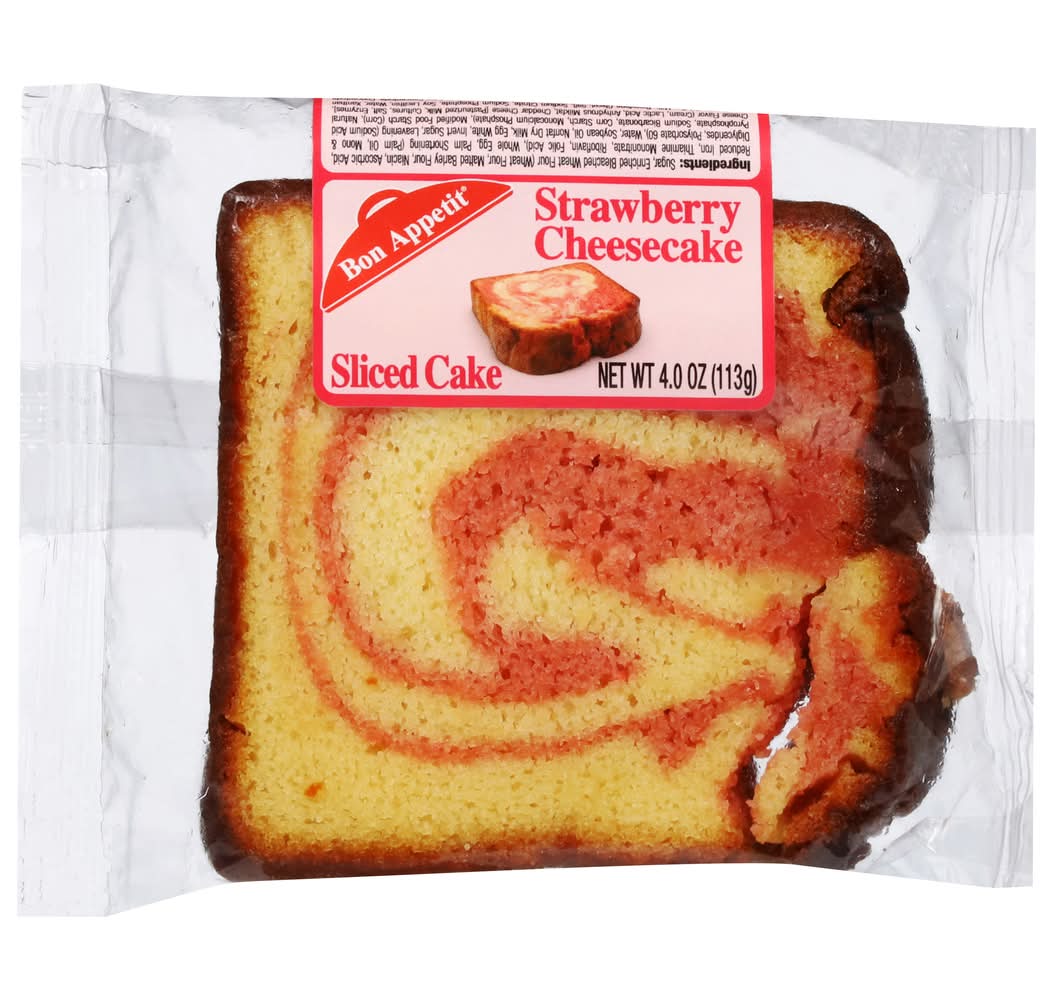 Bon Appetit Sliced Cheesecake, Strawberry (4 oz)