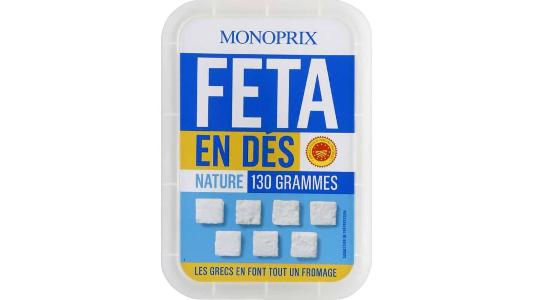 Monoprix Féta en dés nature AOP La barquette de 130 g