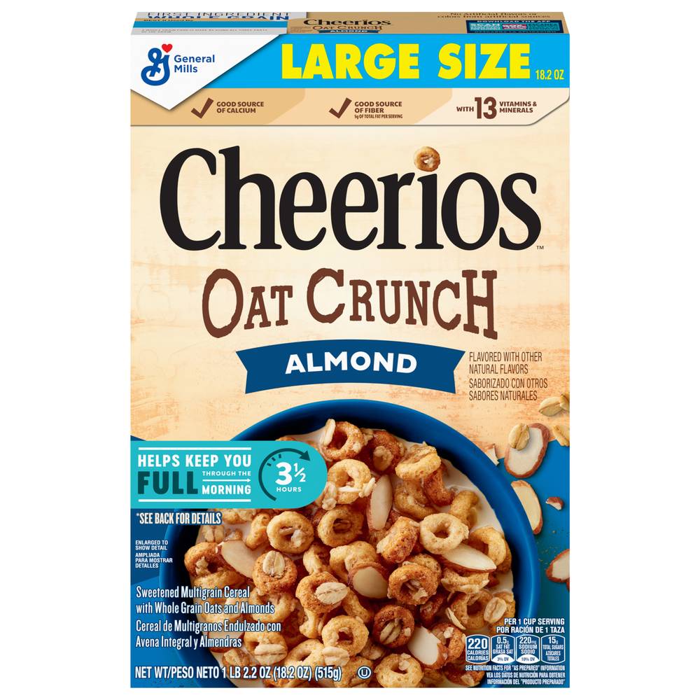 Cheerios Oat Crunch Almond Breakfast Cereal (18.2 oz)