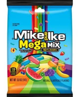 Mike and Ike Mega Mix Chewy Fruit Flavored Candies 5 oz