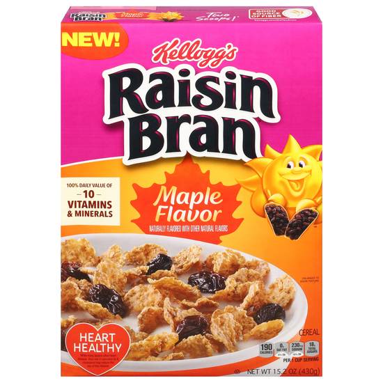 Raisin Bran Kellogg's Cold Breakfast Cereal (maple)