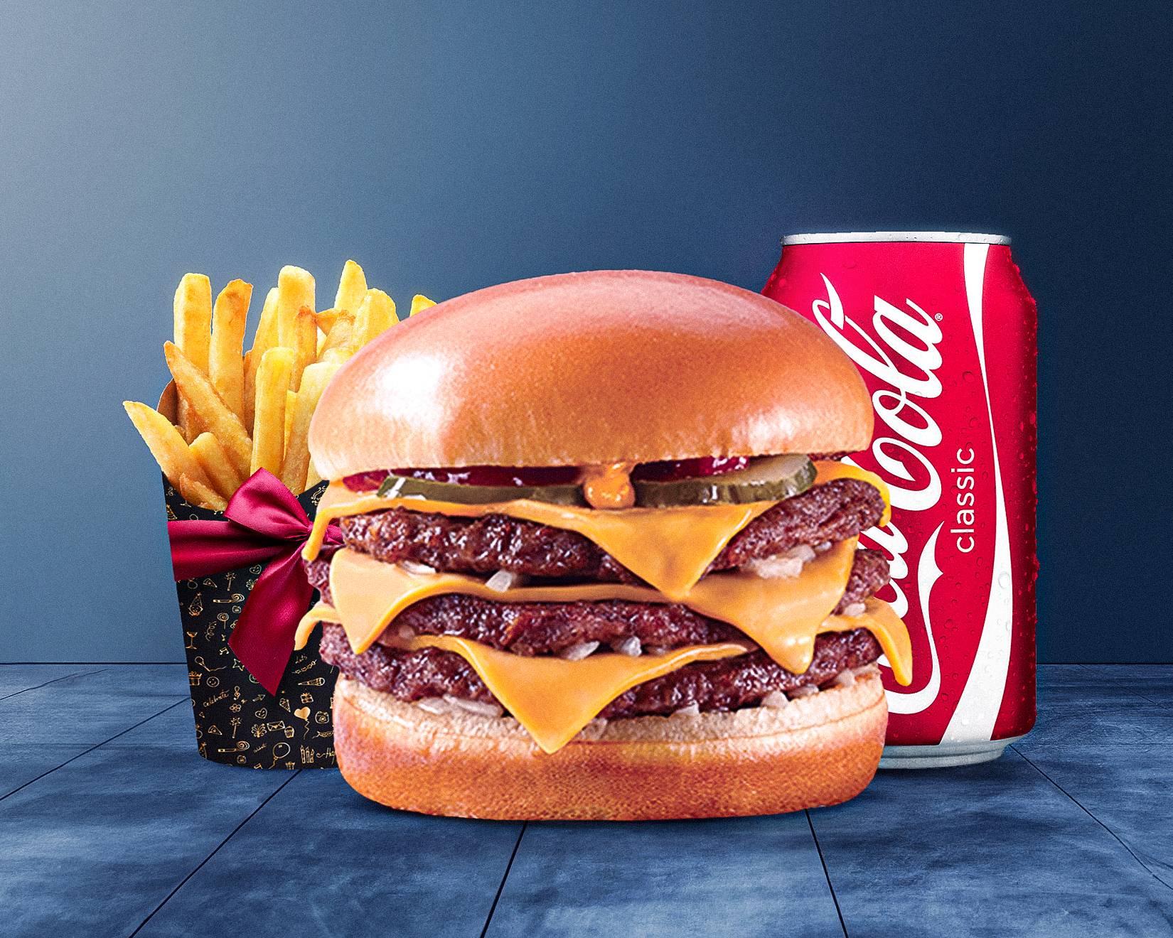 Menu Triple Cheese Burger 🧀🧀🧀🍔