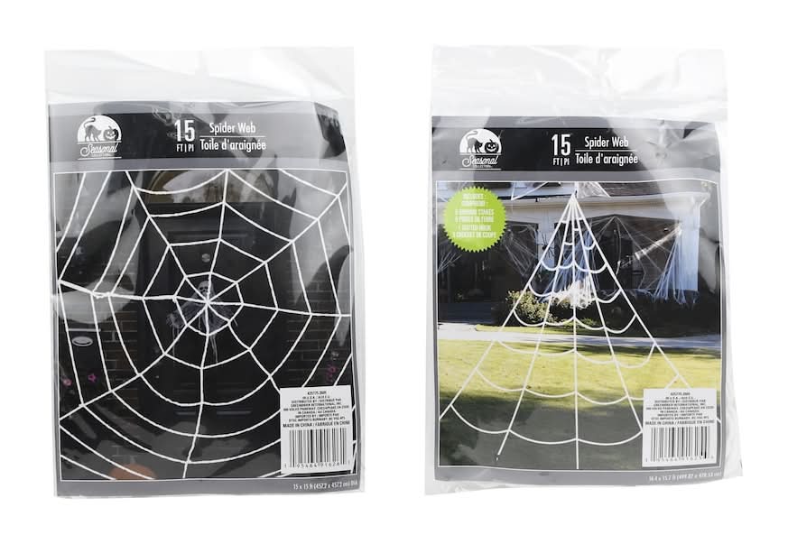 Seasonal Collection Halloween Huge Decorative Spider Web, 15 ft