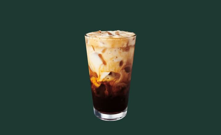 Iced Hazelnut Shaken Espresso with Oatmilk