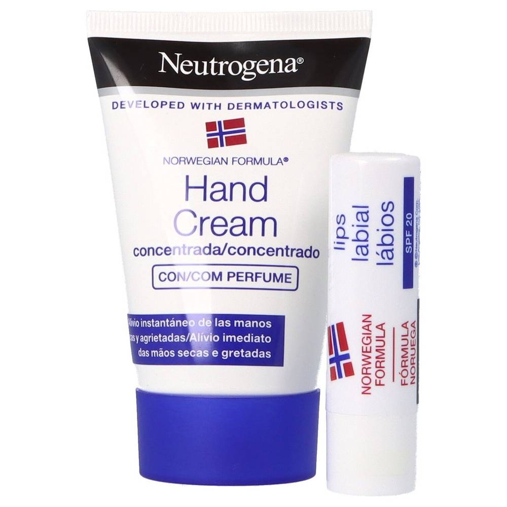 Neutrogena Fórmula Noruega, Crema de Manos Concentrada 50ml + Stick Protector Labial SPF20