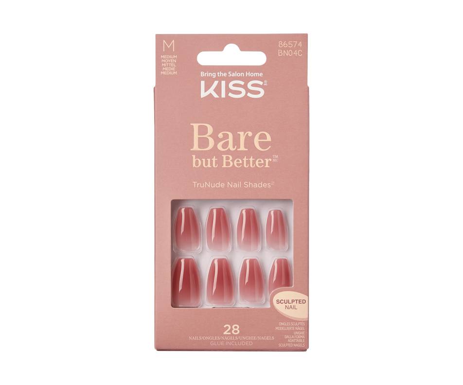 Kiss bare faux ongles prête à porter (28 unités) (tru nude)