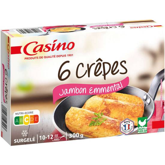 CASINO - 6 crêpes jambon-fromage - 300g