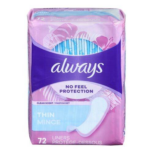 Always Clean Scent Thin Liners (72 units)