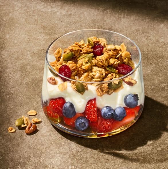 Greek Yogurt with Mixed Berries Parfait