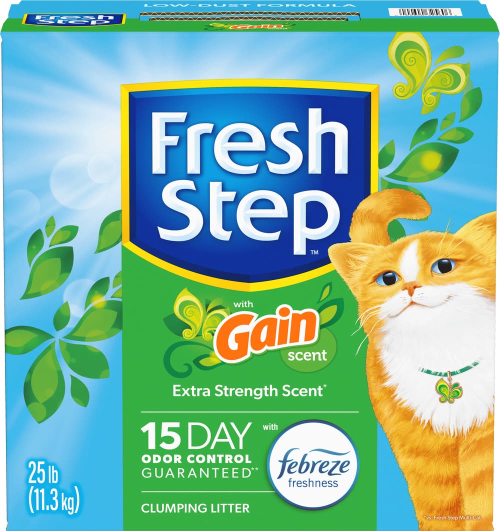 Fresh Step Clumping Cat Litter, Gain (25 lbs)