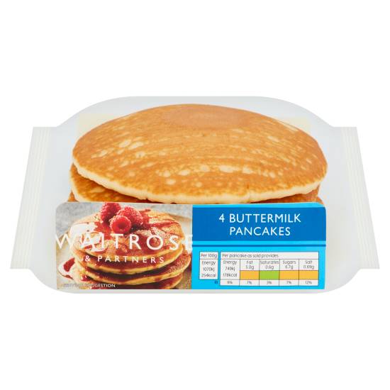 Waitrose & Partners Buttermilk Pancakes (4 pack)