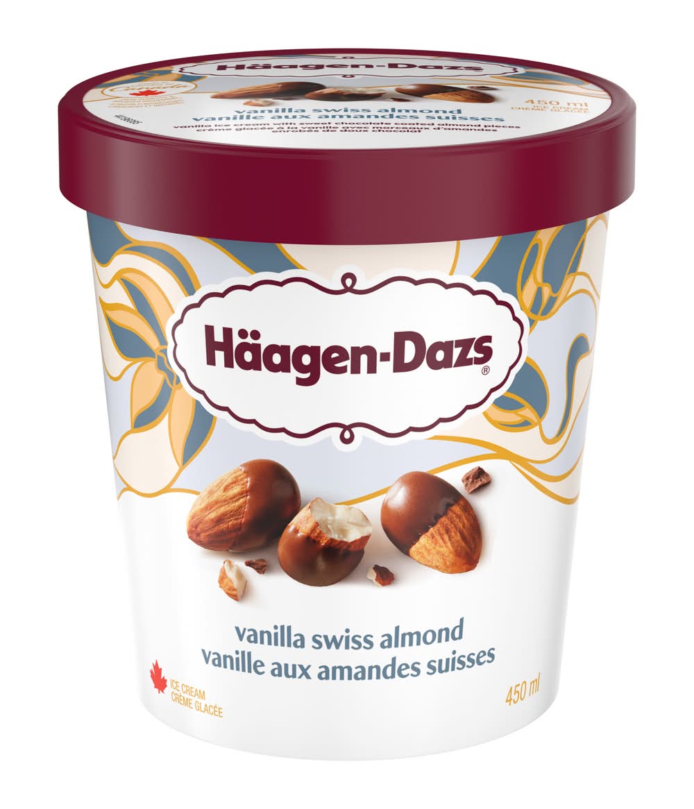 Häagen-Dazs Ice Cream, Vanilla Swiss Almond (450 ml)