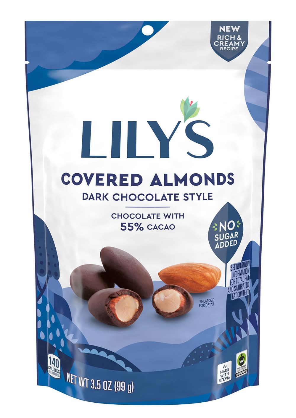Lily's No Sugar Added Dark Chocolate Style Covered Almonds (3.5 oz)