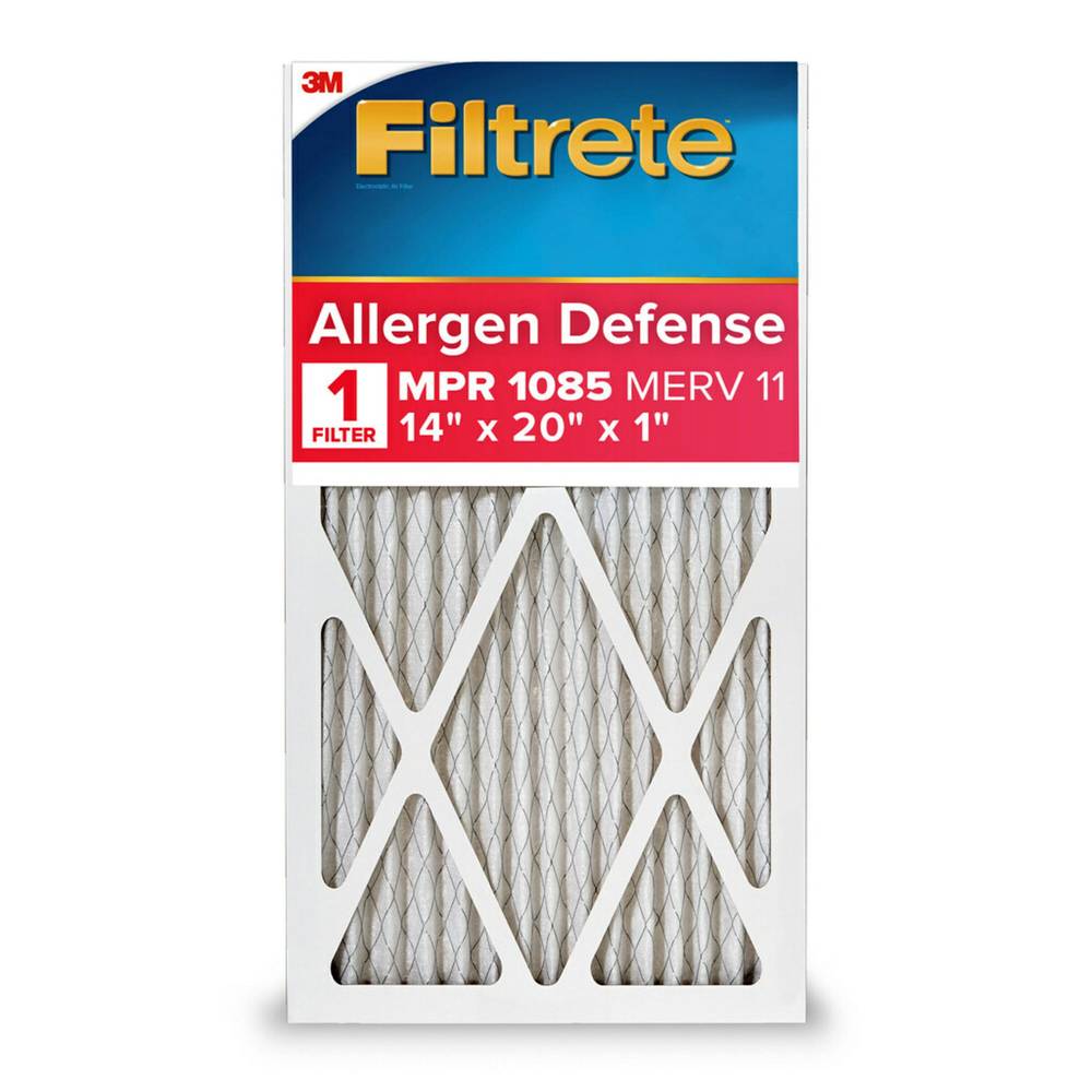 Filtrete 14-in W x 20-in L x 1-in MERV 11 1085 MPR Allergen Defense Extra Electrostatic Pleated Air Filter | 1205DC-12