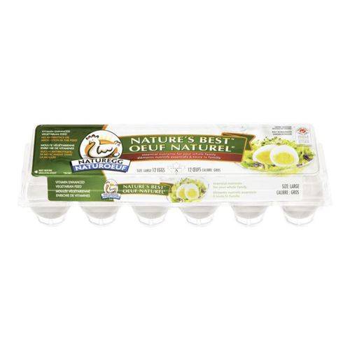 Burnbrae farms gros œufs blancs œuf naturel (12 unités) - nature's best white large eggs (12 units)