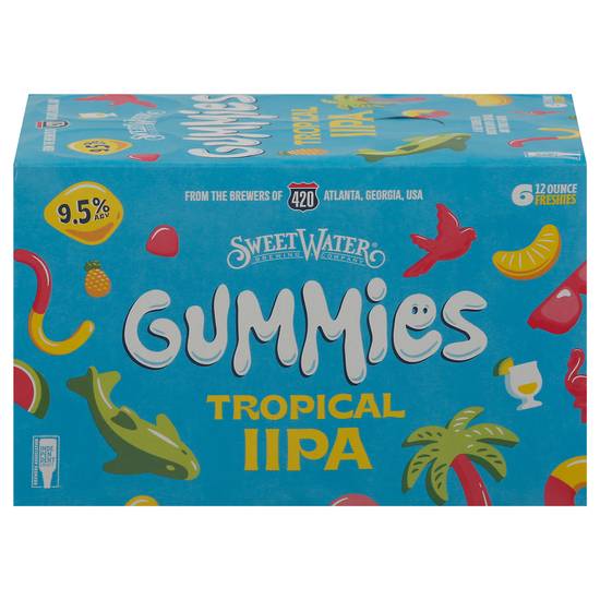 Sweetwater Brewing Company Gummies Tropical Iipa Beer (6 ct, 2 oz)