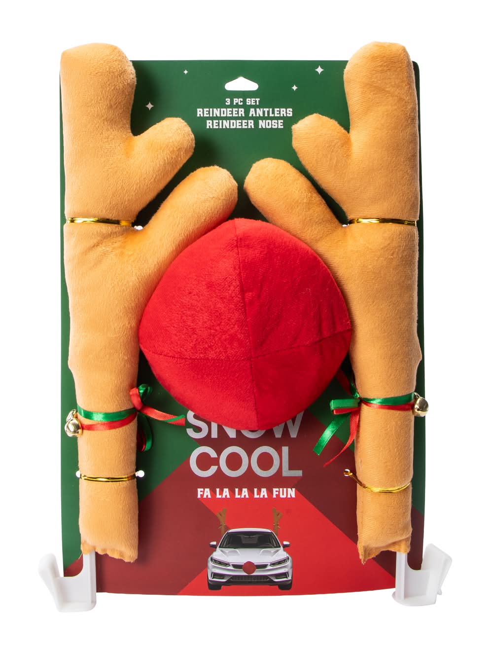 Christmas Reindeer Antlers & Nose Car Décor Set