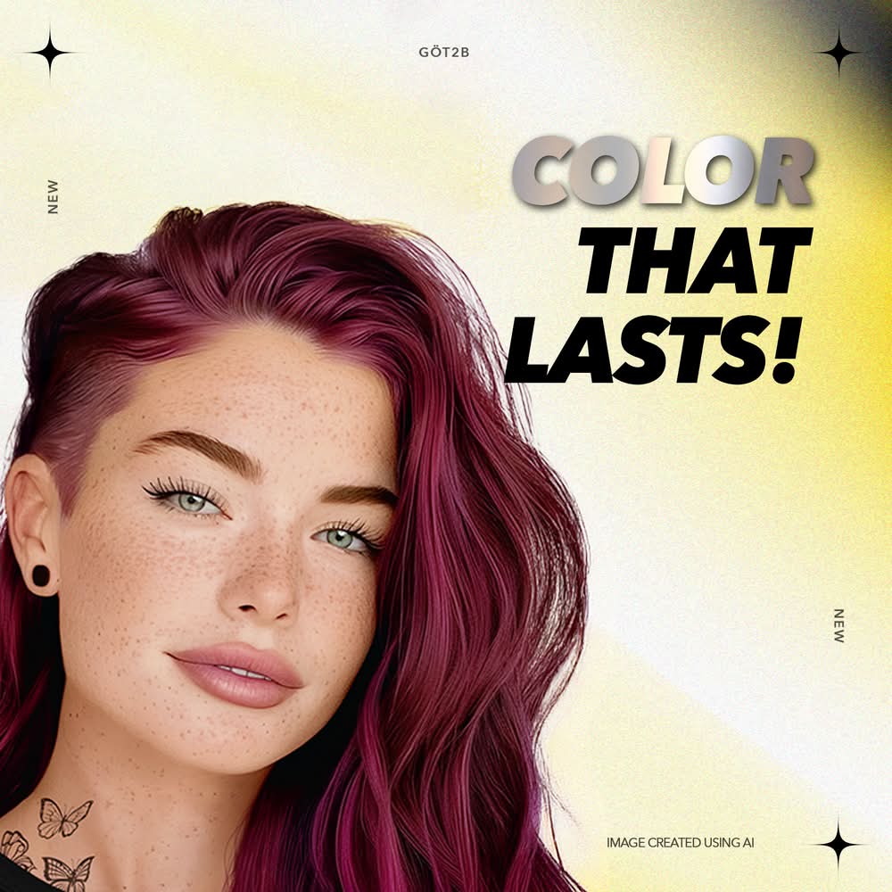 Schwarzkopf Got2b M68 Dark Ruby Metallic Permanent Hair Color (4.8 fl oz)