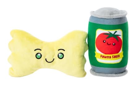Pawsitively Fun! Foodiez Pet Plush 2-Pack Bowtie/Pasta Sauce