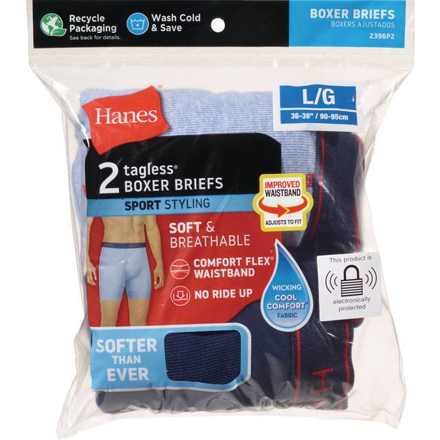 Hanes P2 Sports Large Boxer Briefs