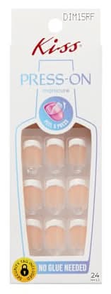 Kiss® Press-On Manicure 24-Pack Glitter French