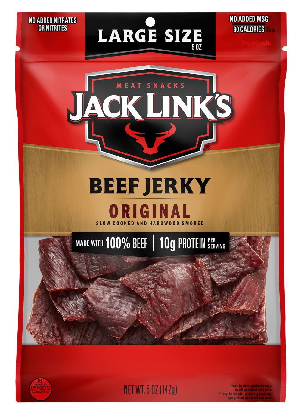 Jack Link's Original Beef Jerky Meat Snacks, Large (5 oz)