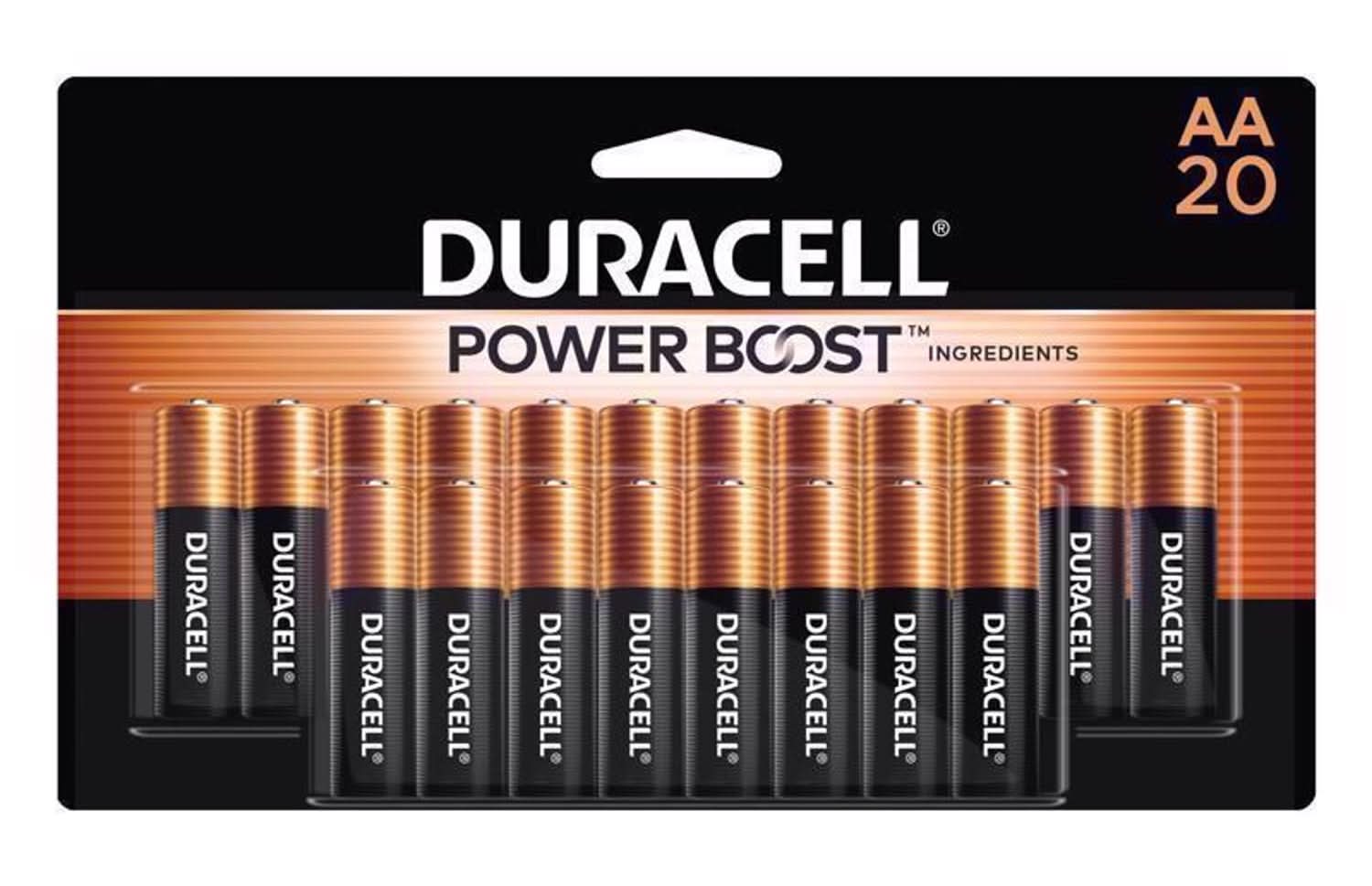 Duracell Coppertop Aa Alkaline Batteries 20 Pk Carded