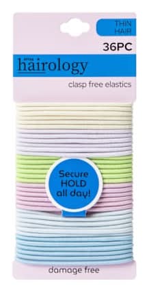 Clasp-Free Elastics 36-Count - Thin Hair Ivory