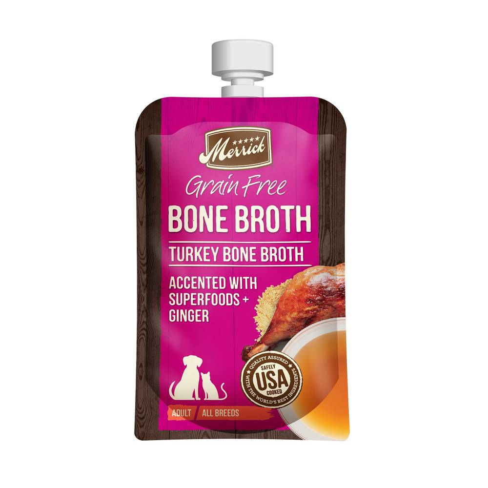 Merrick® Bone Broth Adult Wet Dog Food Topper - 7 Oz., BPA Free, Corn Free (Flavor: Turkey, Size: 7 Oz)