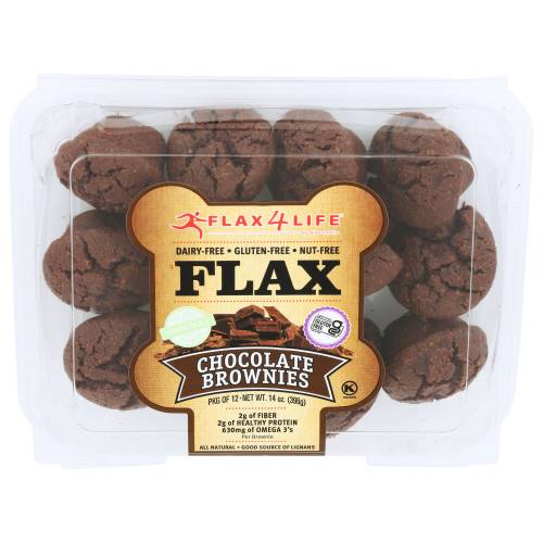 Flax4life Chocolate Brownie Mini Flax Muffins 12 Pack