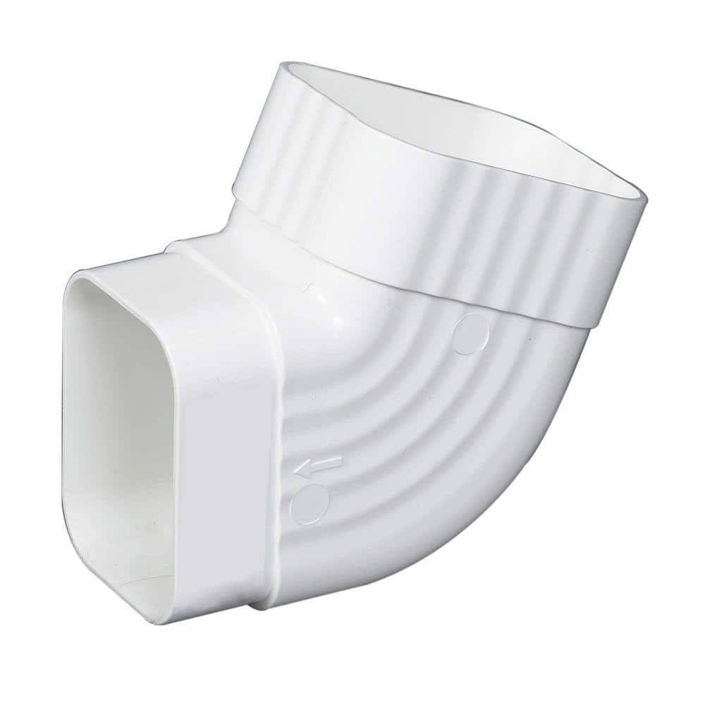 Amerimax Home Products 2 In. X 3 In. White Vinyl Downspout B-Elbow