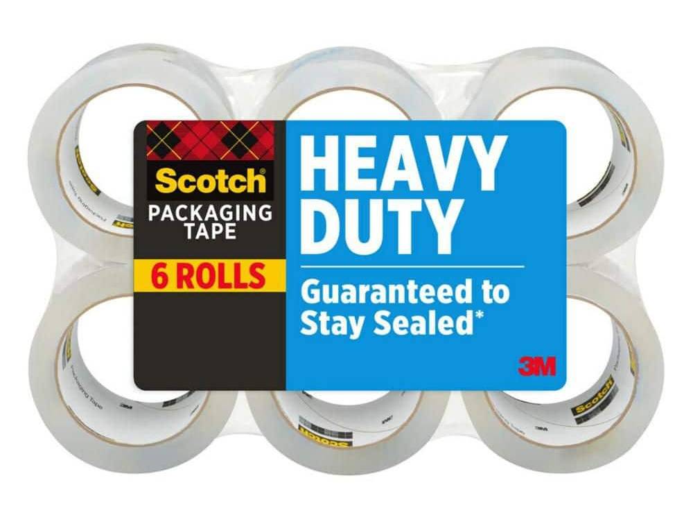 Scotch Heavy Duty Shipping Packaging Tape, 1.88 In. X 54.6 Yds. (6 ct)