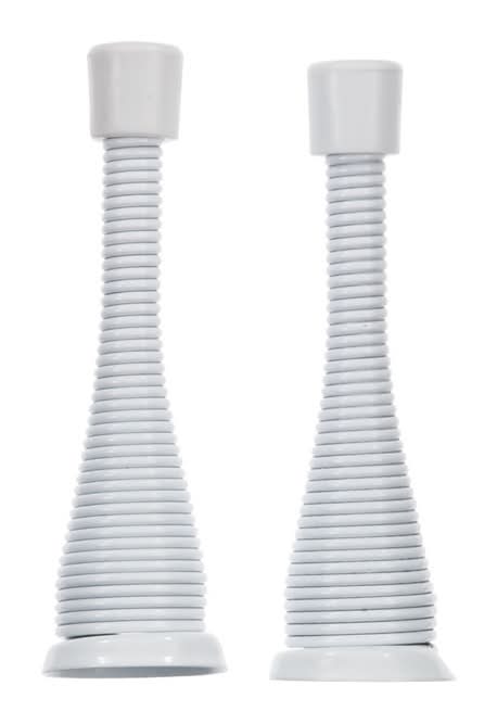 ACE 3 In. W Metal White Spring Broad Base Door Stop Mounts To Door And Wall 1/8 In.