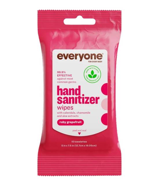 Everyone Ruby Grapefruit Hand Sanitizer Wipes (15 ct)