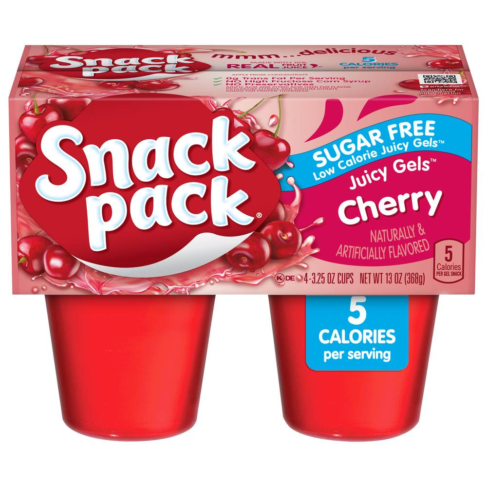 Snack Pack Sugar Free Cherry Juicy Gels (13 oz)