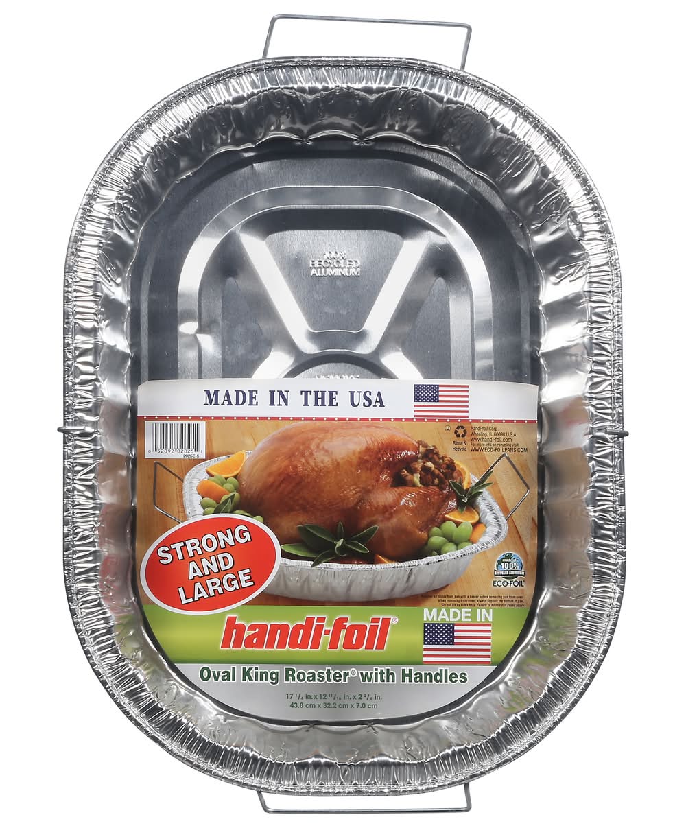 Handi-Foil Oval King Extra Deep Roaster With Handles Pan