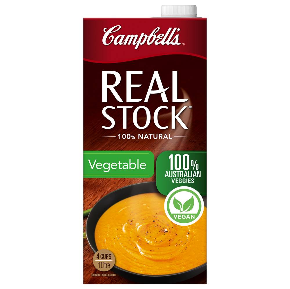 Campbell's 100% Natural Real Stock Vegetable Soup (1L)