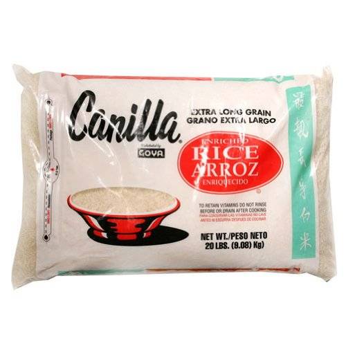 Goya - Canilla Rice - 20 lb Bag (Case of 1)