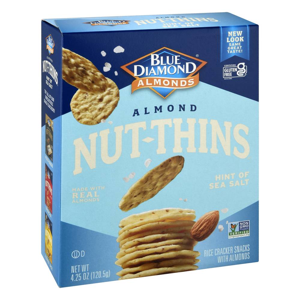 Blue Diamond Almond Nut Thins Crackers, Hint Of Sea Salt (4.25 oz)