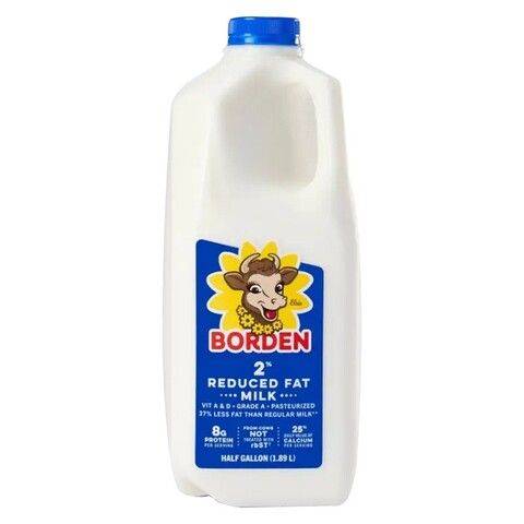 Borden Milk 2% Reduced Fat Half Gallon