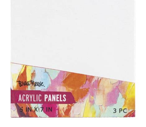 Brea Reese Acrylic Panels, 5" x 7", White, Pack Of 3 Panels