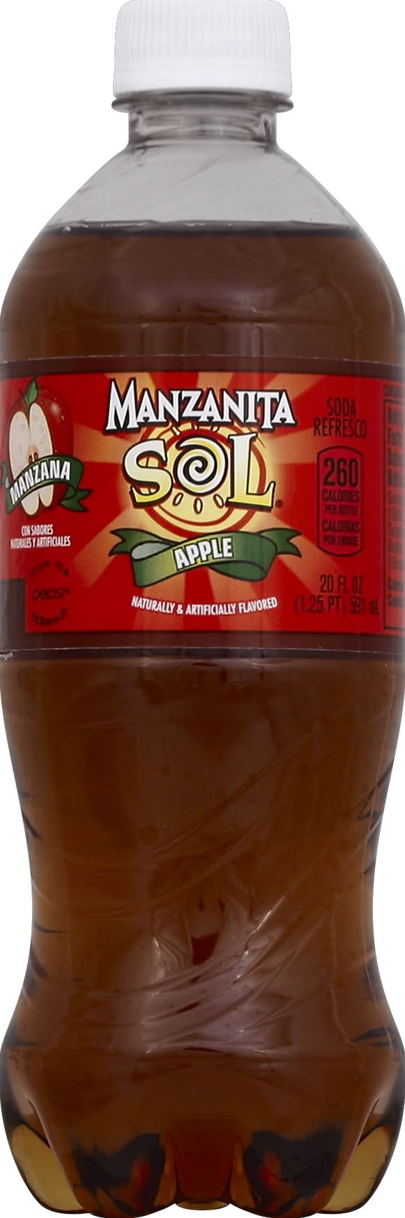 Manzanita Sol Soda, Apple (20 fl oz)