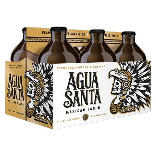 Figueroa Mountain Agua Santa Mexican Lager in Cans (6 x 12 fl oz)